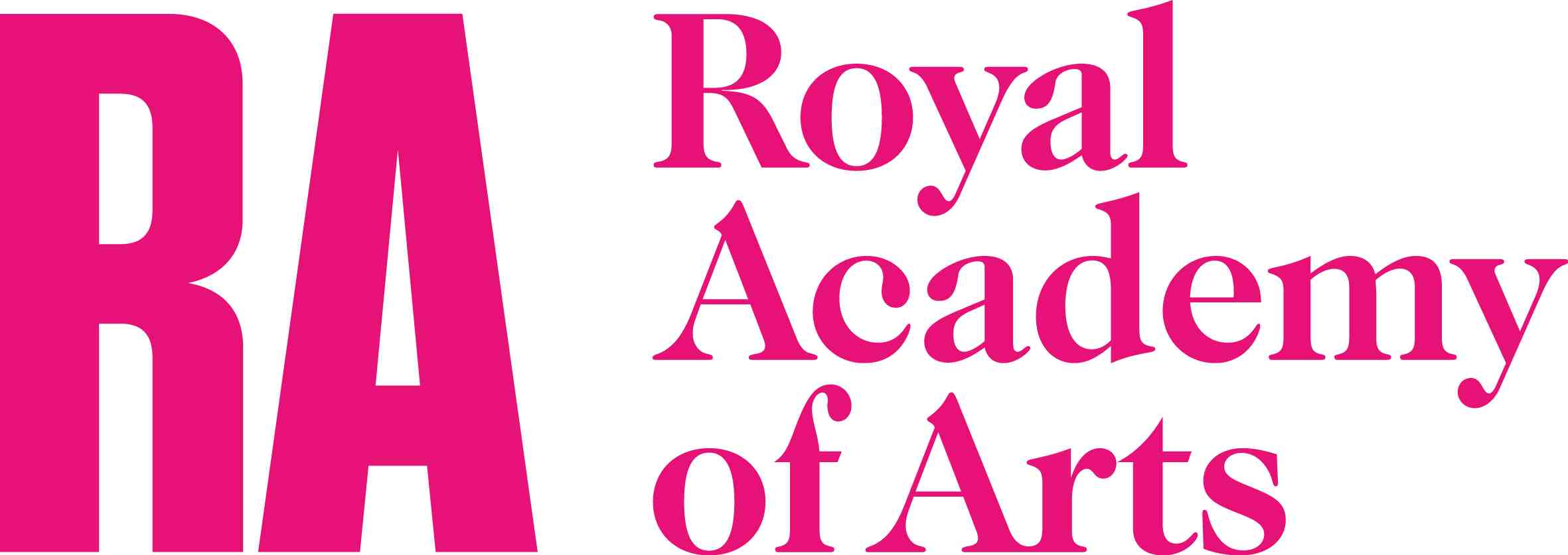 Royal Academy of Arts logo lockup BLK